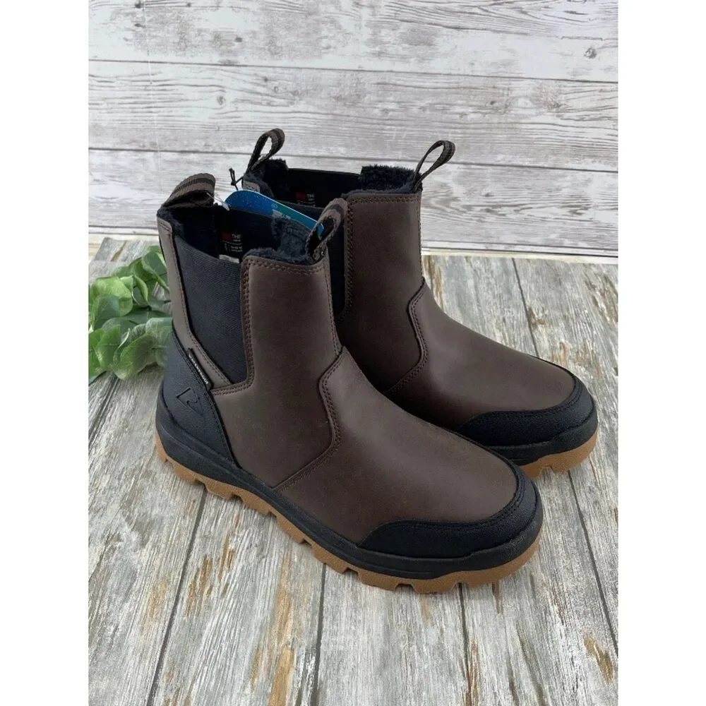 Men's Chelsea Snow Boots Winter Shoes Size 8